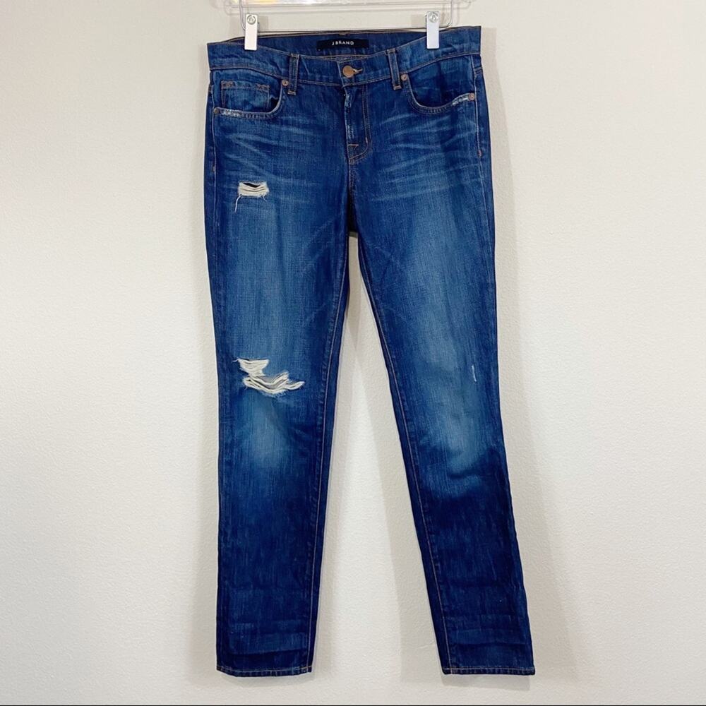 J Brand Aiden Ringer Distressed Boyfriend Jeans